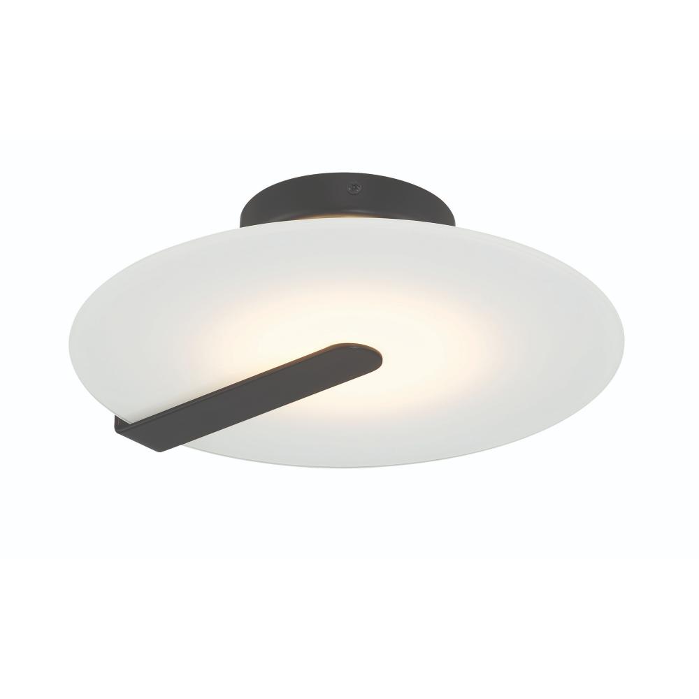 Nuvola 12.25&#34; LED Flushmount in Black and White