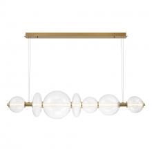Eurofase 46772-036 - Atomo 1 Light Chandelier in Gold with Glear Glass
