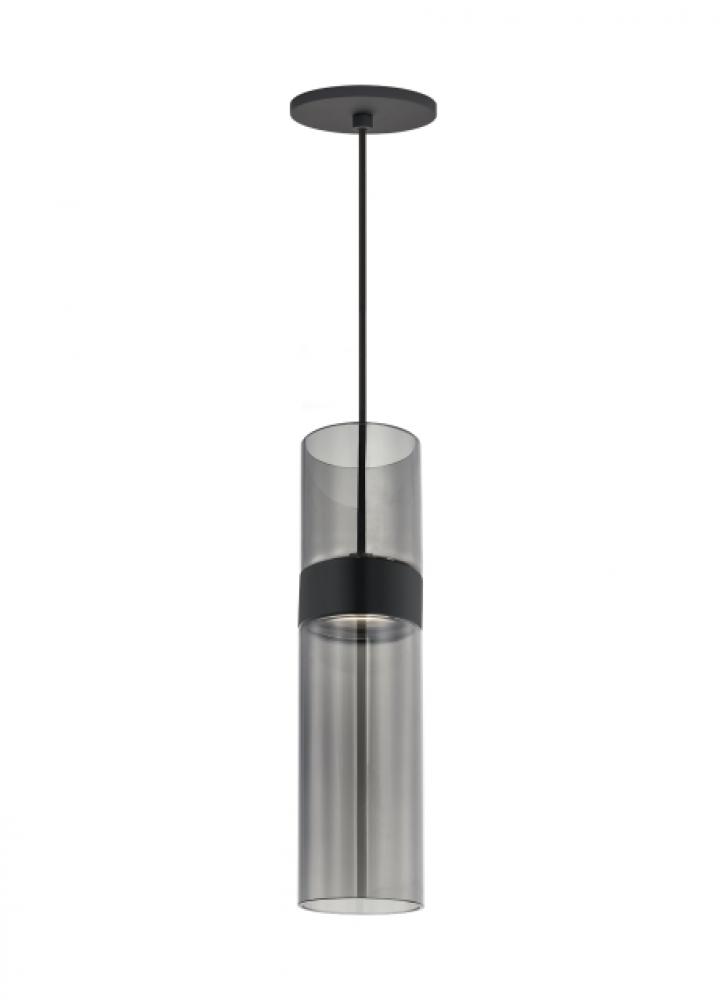 Manette Modern dimmable LED Medium Ceiling Pendant Light in a Black finish