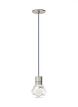 Visual Comfort & Co. Modern Collection 700TDKIRAP1US-LED922 - Modern Kira dimmable LED Ceiling Pendant Light in a Satin Nickel/Silver Colored finish
