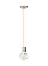 Visual Comfort & Co. Modern Collection 700TDKIRAP1OS-LEDWD - Modern Kira dimmable LED Ceiling Pendant Light in a Satin Nickel/Silver Colored finish