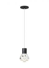 Visual Comfort & Co. Modern Collection 700TDKIRAP1WB-LEDWD - Modern Kira dimmable LED Ceiling Pendant Light in a Black finish