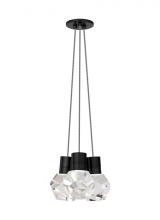 Visual Comfort & Co. Modern Collection 700TDKIRAP3IB-LED922 - Modern Kira dimmable LED Ceiling Pendant Light in a Black finish