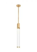 Visual Comfort & Co. Modern Collection 700TDPHB224NB-LED927 - Modern Phobos dimmable LED 2-light Small Ceiling Pendant in a Natural Brass/Gold Colored finish
