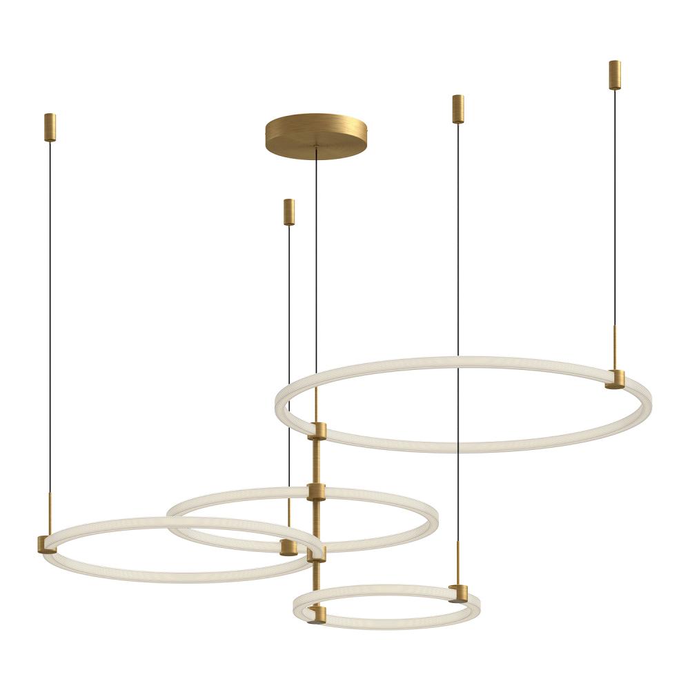 Bruni 55-in Brushed Gold LED Chandeliers