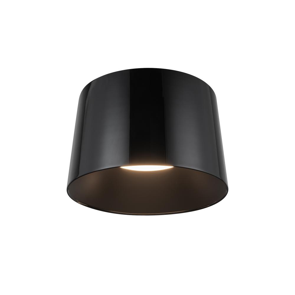 Etta 13-in Jet Black LED Flush Mount