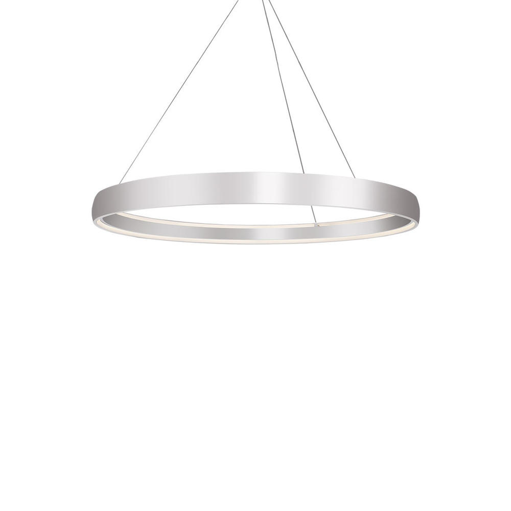Halo 53-in Brushed Silver LED Pendant