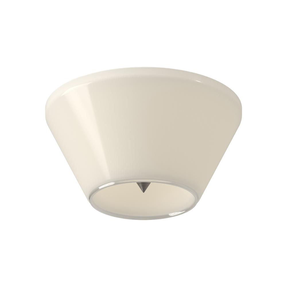 Holt 7-in Brushed Nickel/Glossy Opal Glass LED Flush Mount