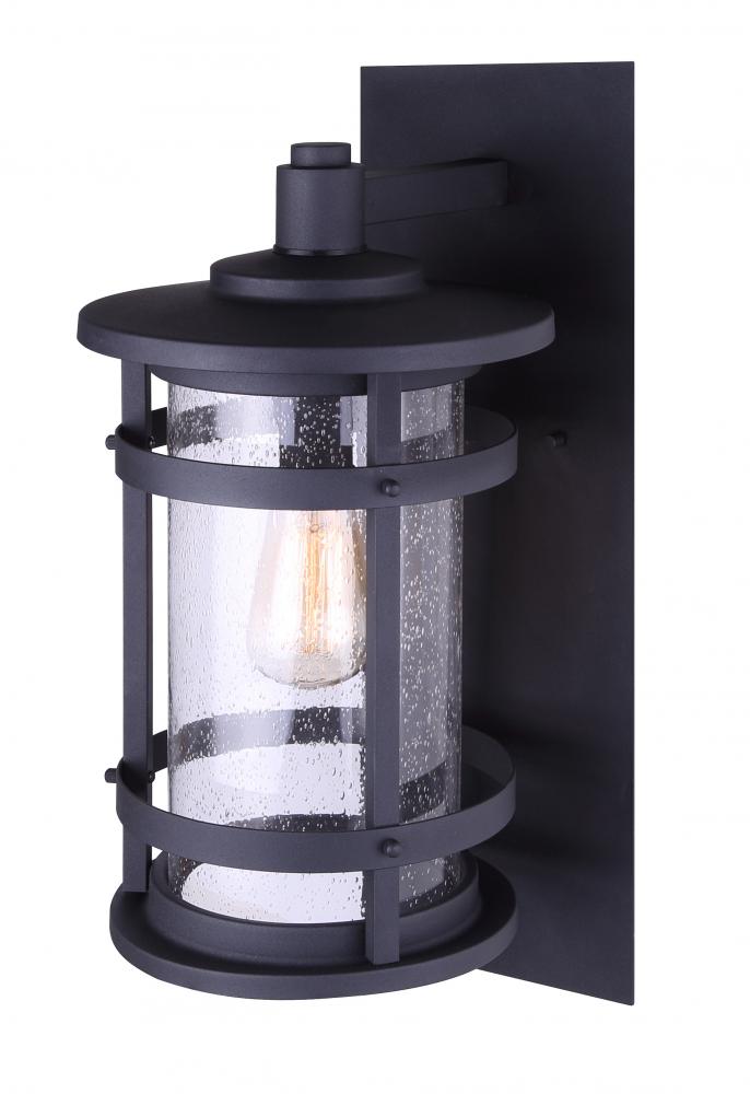 DUFFY, 1 Lt Outdoor Down Light, Seeded Glass, 100W Type A, 6 1/4&#34; W x 15 3/8&#34; H x 7 7/8&#34;