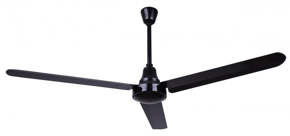 Industrial DC Fan, CP60DW10N, 60&#34; Fan, BK Color, Downrod Mount, HIGH PERFORMANCE WEATHERPROOF