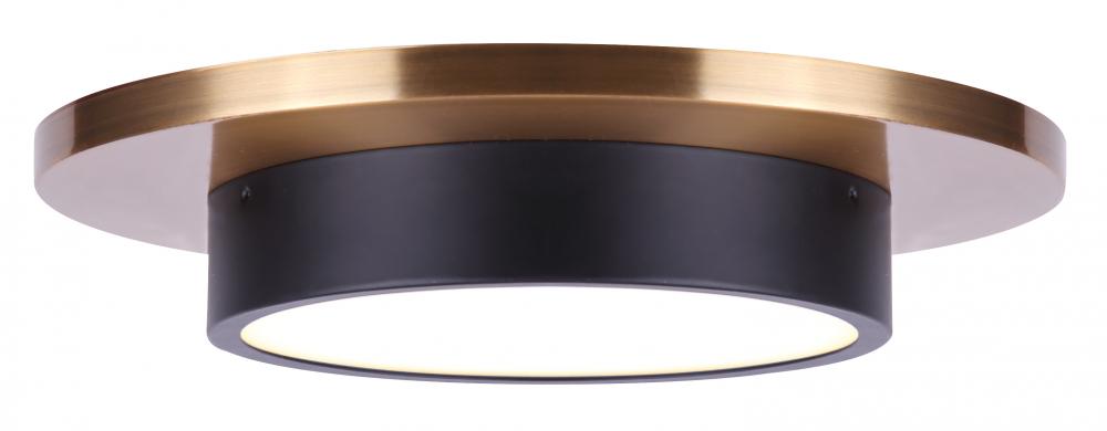 MODI, LFM212B12BKG, MBK + GD Color, 12&#34; LED Flush Mount, Acrylic, 20W LED (Integrated), Dimmable