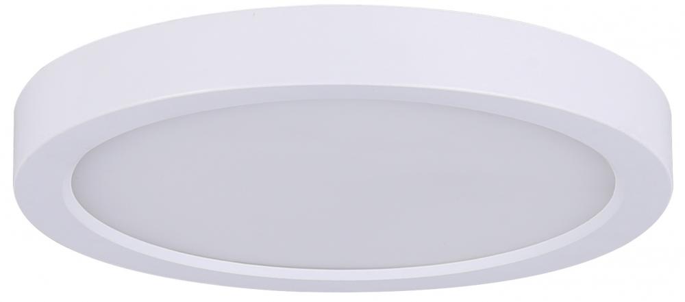 LED Disk, 7&#34; White Color Trim, 15W Dimmable, 3000K, 850 Lumen, Surface mounted