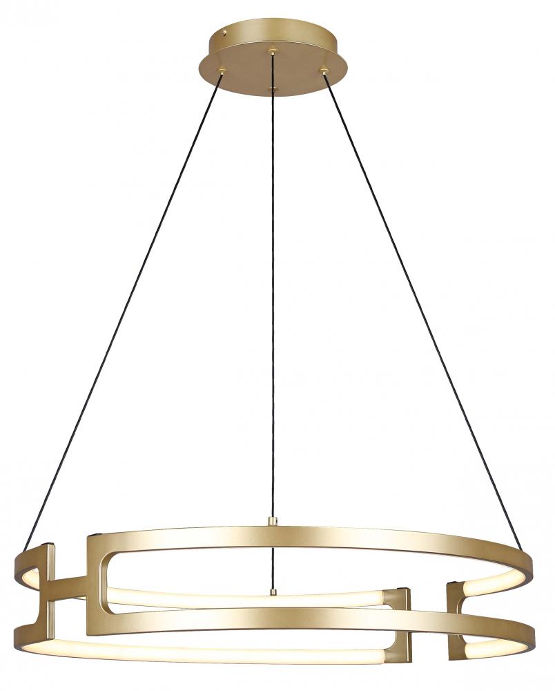 BETTONY, 24&#34; W Cord LED Chandelier, Silicone, 30W LED (Int.), Dimm.,3000K 2100L, 4000K 2200Ls