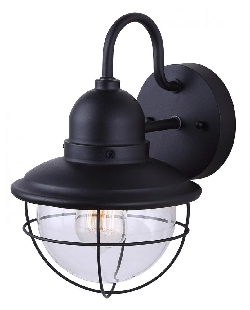 Lohan, 1 Lt Outdoor Down Light, Clear Glass, 60W Type A, 9 1/4&#34;W x 8&#34;H x 12 5/8&#34;D