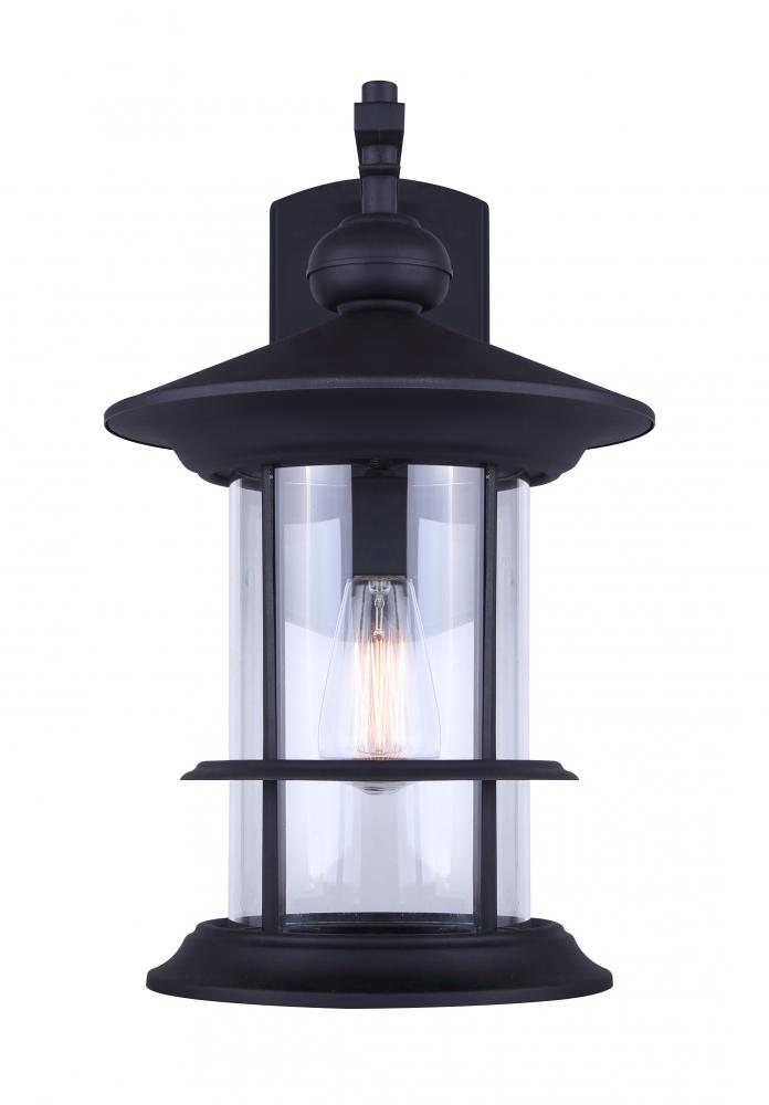 Treehouse 1 Light Outdoor Lantern, Black Finish