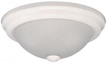 Canarm IFM21311N - Fmount, 13" 2 Bulb Flushmount, Frosted Swirl Glass, 60W Type A