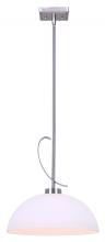 Canarm IPL1077A01BN - MACK, IPL1077A01BN -G-, 1 Lt Rod Pendant, Flat Opal Glass, 100W Type A, 12.75inch W x 16.5 - 64.5inc