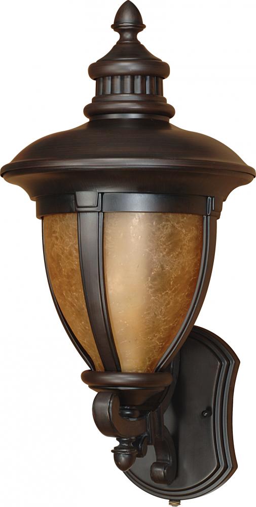Galeon ES; 3 Light; Wall Lantern Arm Up with Tobago Glass; Lamp Included