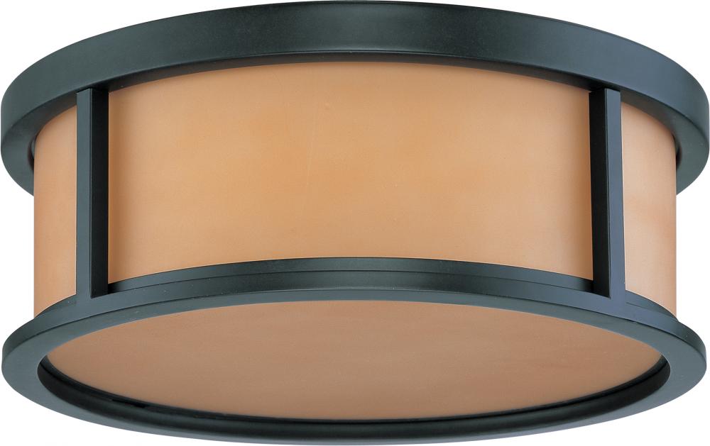 Odeon - 3 Light 17&#34; Flush Dome w/ Parchment Glass