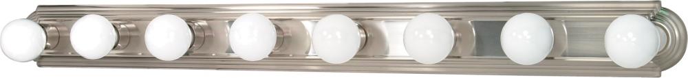 8 Light - 48&#34; Vanity Strip - Brushed Nickel Finish