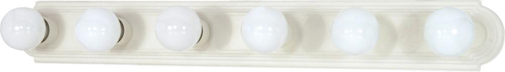 6 Light - 36&#34; Vanity Strip - Textured White Finish