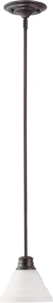 1-Light 7&#34; Mini Pendant Light in Mahogany Bronze Finish with Frosted Glass and (1) 13W GU24