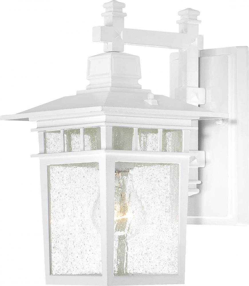 Cove Neck - 1 Light 12&#34; Wall Lantern with Clear Seed Glass - White Finish