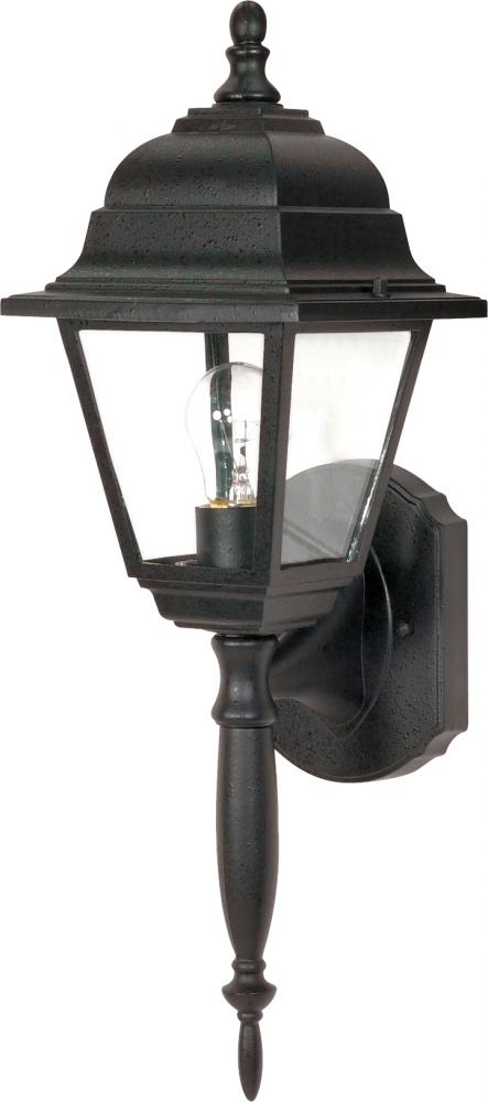 Briton - 1 Light 18&#34; Wall Lantern with Clear Seeded Glass - Textured Black Finish