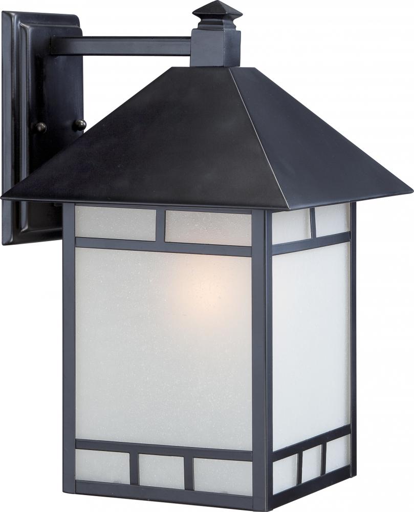 Drexel - 1 Light - 10&#34; with Frosted Seed Glass - Stone Black Finish