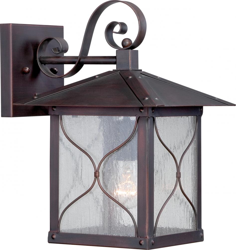 Vega - 1 Light - 9&#34; Wall Lantern with Clear Seed Glass - Classic Bronze Finish