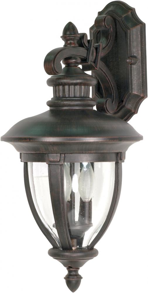 Galeon - 3 Light - 24&#34; - Wall Lantern - Arm Down w/ Clear Seed Glass