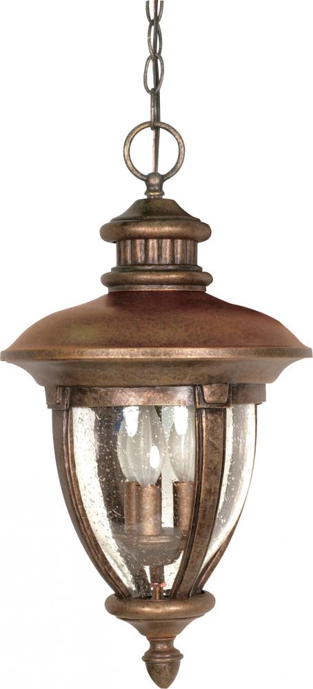 Galeon - 3 Light - 20&#34; - Hanging Lantern - w/ Clear Seed Glass