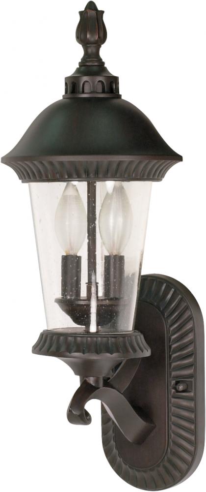 Clarion - 3 Light - 20&#34; - Wall Lantern - Arm Up w/ Clear Seed Glass