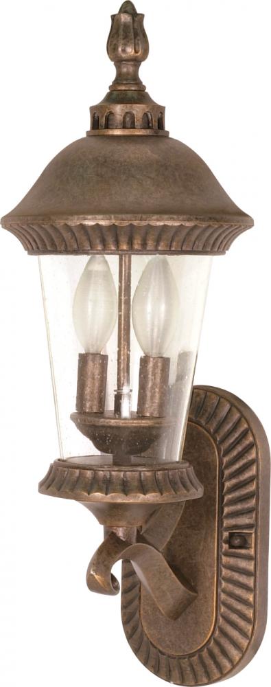 Clarion - 3 Light - 20&#34; - Wall Lantern - Arm Up w/ Clear Seed Glass