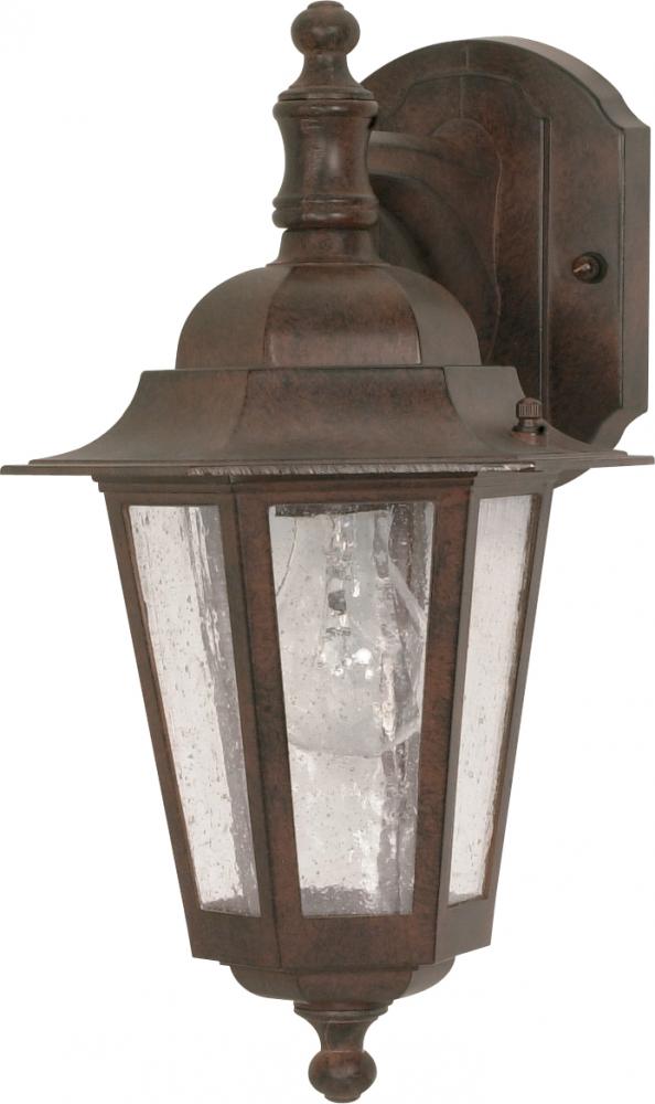 Cornerstone - 1 Light 13&#34; Wall Lantern - Arm Down with Clear Seeded Glass - Old Bronze Finish