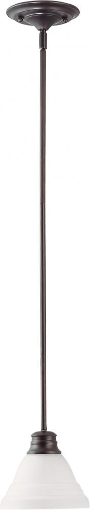 1 Light - Empire LED 7&#34; Mini Pendant - Mahogany Bronze Finish - Frosted Glass - Lamp Included