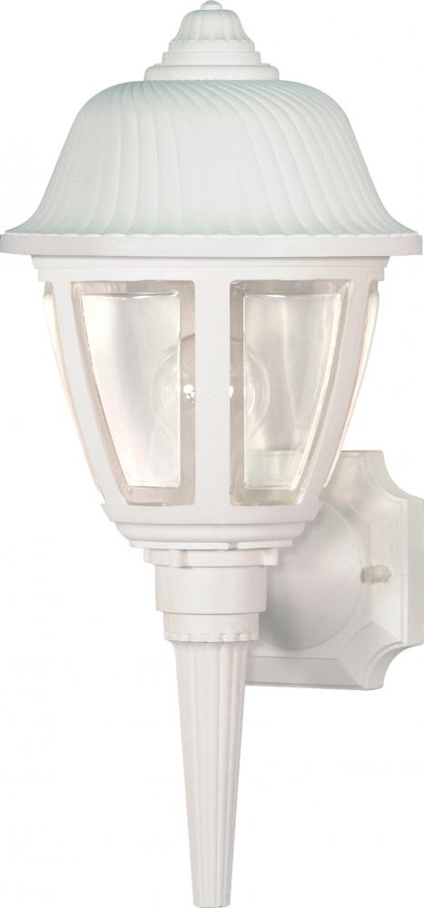 1 Light - 18&#34; - Wall Lantern - Swirl Dome Lantern w/Clear Acrylic Panels