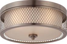 Nuvo 60/4791 - Fusion - 3 Light Flush Dome Fixture w/ Russet Glass