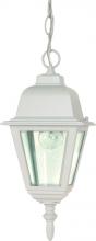 Nuvo 60/487 - Briton - 1 Light 10" Hanging Lantern with Clear Glass - White Finish