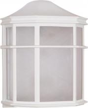 Nuvo 60/537 - 1 Light - 10" Cage Lantern with Linen Acrylic Lens - White Finish