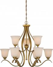 Nuvo 60/5819 - Dillard - 9 Light 2-Tier Hangingwith White Glass