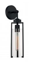 Nuvo 60/7161 - Marina - 1 Light Sconce with Clear Glass - Matte Black Finish