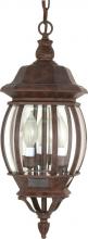 Nuvo 60/895 - Central Park - 3 Light 20" Hanging Lantern with Clear Beveled Glass - Old Bronze Finish