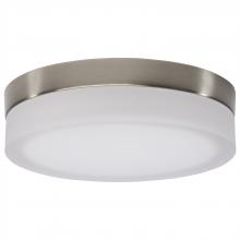 Nuvo 62/558 - Pi; 9 Inch LED Flush Mount; Brushed Nickel Finish; Frosted Etched Glass; CCT Selectable; 120 Volts