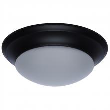 Nuvo 62/687 - 18W; Flush Mount Twist & Lock Fixture; LED; 12 in.; Matte Black Finish; Frosted Glass