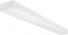 Nuvo 65/1153 - LED 4 ft.- Wide Strip Light - 40W - 5000K - White Finish - with Knockout and Emergency Battery
