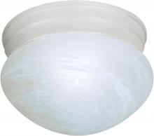 Nuvo SF76/612 - 1 Light - 8" Flush with Alabaster Glass - Textured White Finish