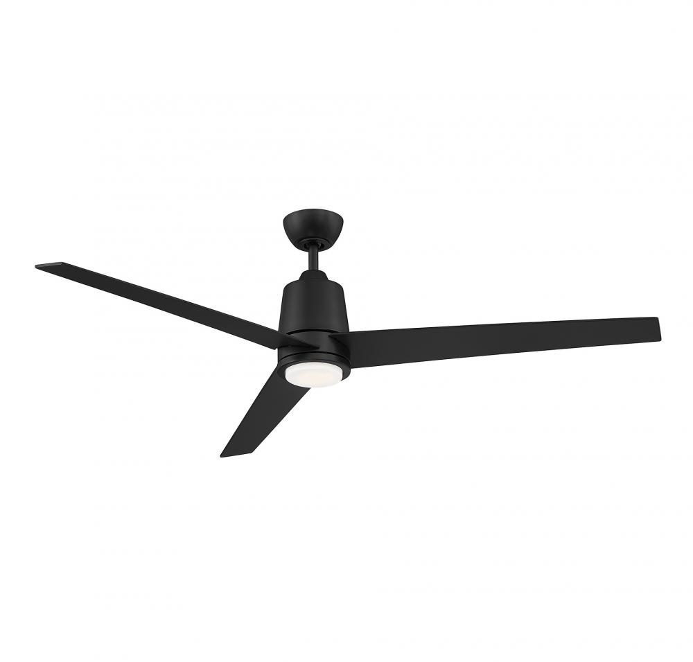 56&#34; LED Ceiling Fan in Matte Black