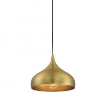 Savoy House Meridian M70075NB - 1-Light Plug-In Mini Pendant in Natural Brass