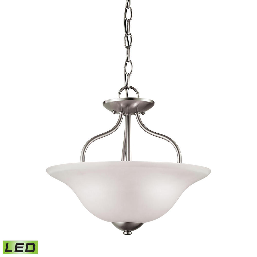 Thomas - Conway 15&#39;&#39; Wide 2-Light Semi Flush Mount - Brushed Nickel